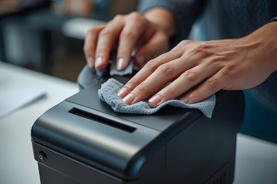 Cleaning a Handheld Thermal Printer