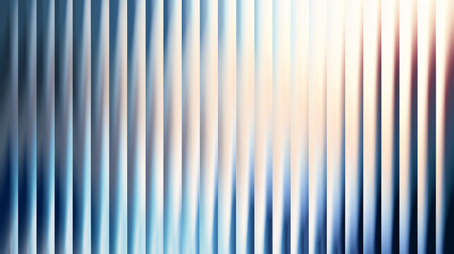 Vertical stripes pattern with soft blue and warm golden light gradient background texture