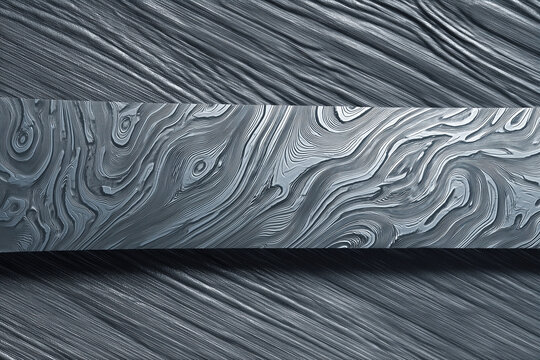 Damascus Steel Texture Wavy Metal Pattern Background