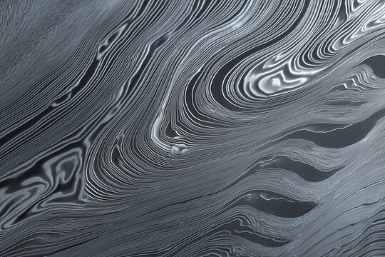 Damascus Steel Texture Wavy Metal Pattern Background