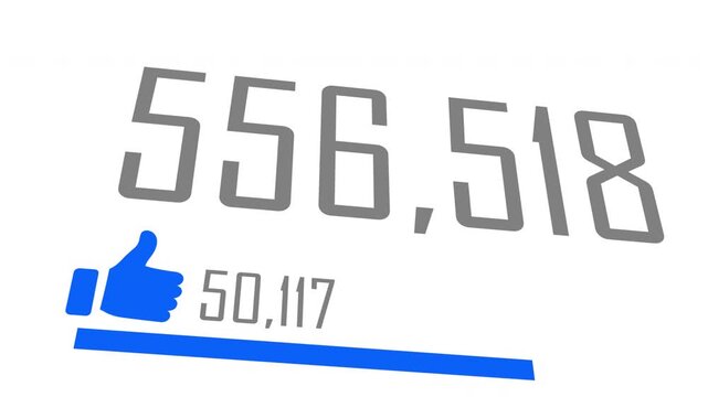 4K Minimal White Social Proof Views Likes Progress Animation