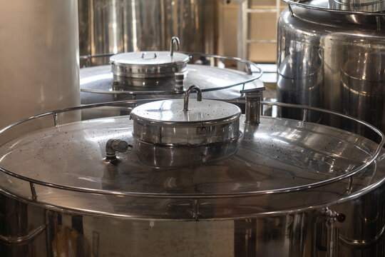 x-default Stainless Steel Brewing Tanks Inside an Okinawa Distillery