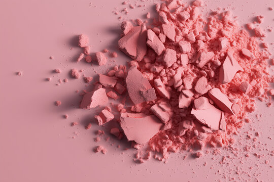 Crushed Pink Cosmetic Powder Texture Blush Background