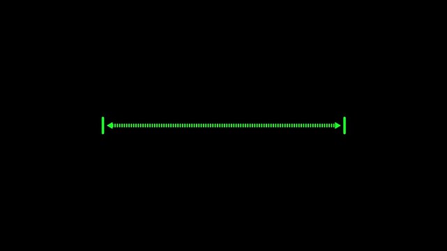 Dotted Green Arrow Moving Right over there on thae left on a Black Background