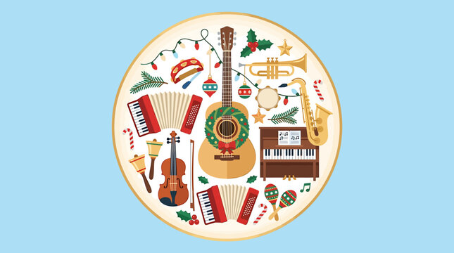 Collection of Musical Instruments Icon Set.
