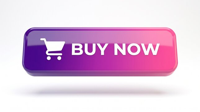 Gradient purple‑pink buy now button with white shopping cart icon