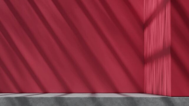 quiet minimalist room of video footage with light pink color on backdrop for header design