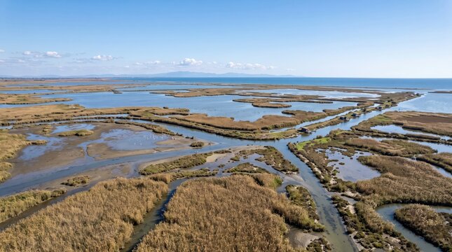 Greece Evros Delta Delta Wetland Landscape