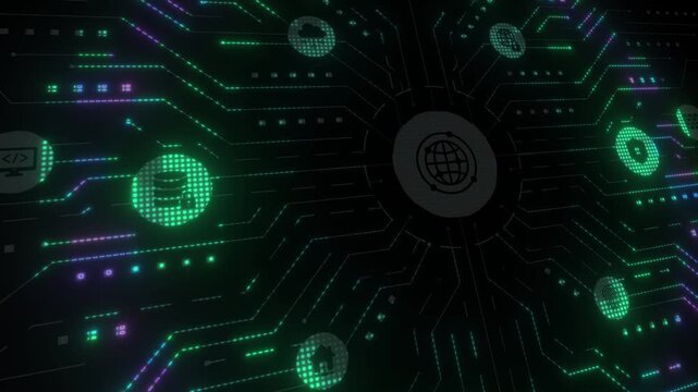 Technology security concept. Symbol of protection, trust, and peace of mind. Ideal for visualizing cybersecurity and safety. Digital network protect from virus and malware