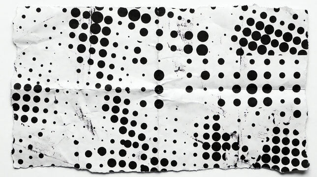 Halftone dot paper texture with varying circle sizes is presented as a silhouette dots circles