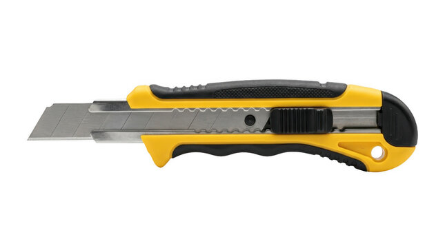 Utility knife on transparent background