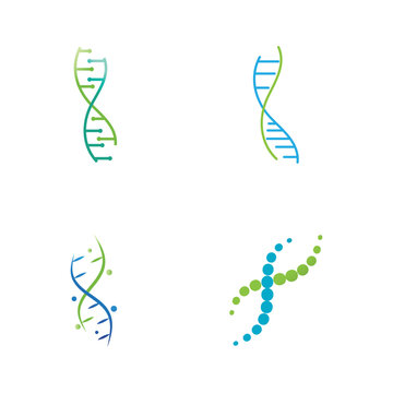 DNA illustration logo vector design