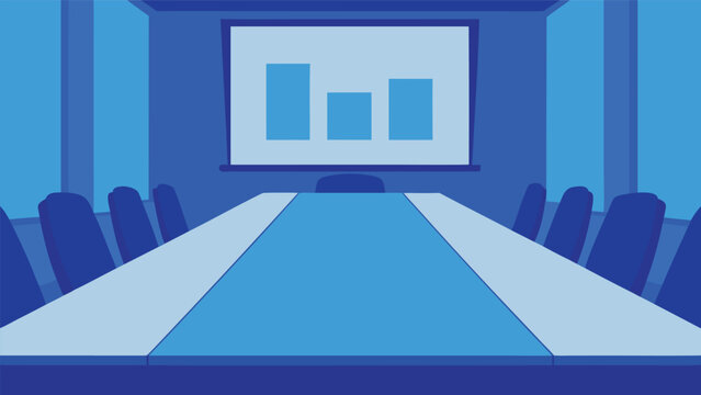 Empty modern corporate boardroom interior with conference table and presentation screen conference room meeting room office interior business meeting office space business corporate conference