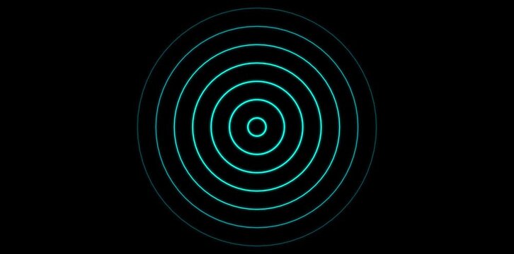 .radio waves animation signal broadcast sound waves pulse communication technology wireless frequency ripple circle loop motion graphics