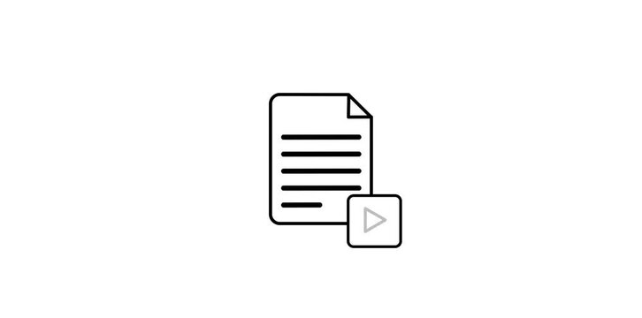 Animated hand-drawn doodle notebook with pencil writing on white background. Sketch style motion graphic icon for education, business, writing, planning, and explainer video content.