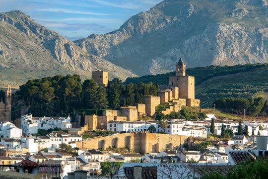 historic Alcazaba of Antequera with A 14th-century Moorish castle featuring stone ramparts and the Torre de la Blanca