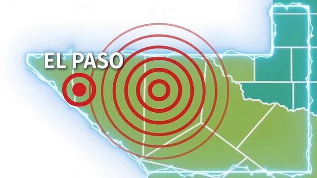 Animated Texas Map Zooming In To Highlight El Paso Region