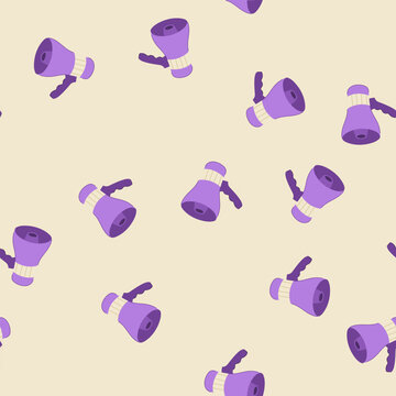 pattern alert megaphone cartoon. speak sound, message warning, public speech alert megaphone sign. seamless vector illustration