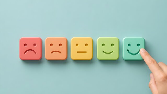 Customer Satisfaction Feedback Rating Emotion Evaluation Scale Concept