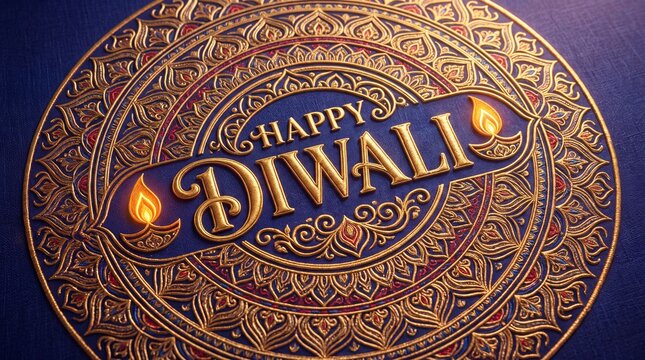 Happy Diwali wishes greeting card design