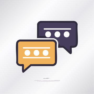 Chat Message Icon &ndash; Digital Communication and Online Messaging Interface