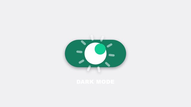 Interface toggle switches for dark and light mode settings