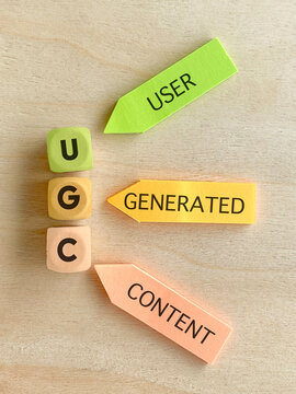 User Generated Content UGC Digital Marketing Concept representing customer-created digital content for social media marketing and brand engagement.