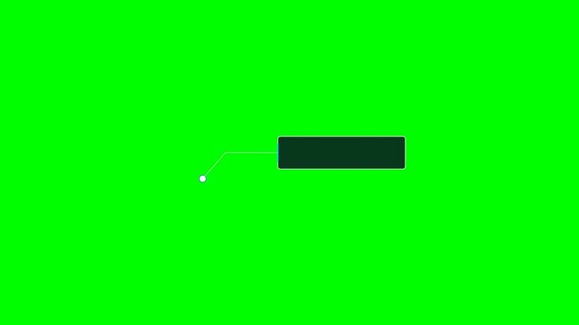 A professional 4K animated callout UI panel without text. Features a clearer, more distinct background panel on a pure chroma key green background.
