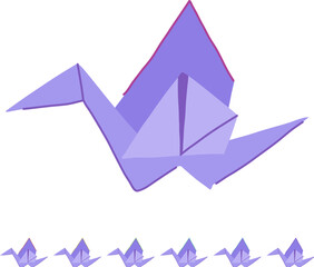 Fototapeta premium fish origami animals cartoon. horse bird, fox turtle, dragon dinosaur fish origami animals sign vector