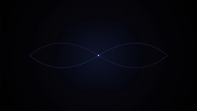 Minimalistic dark abstract design with glowing central point and lines