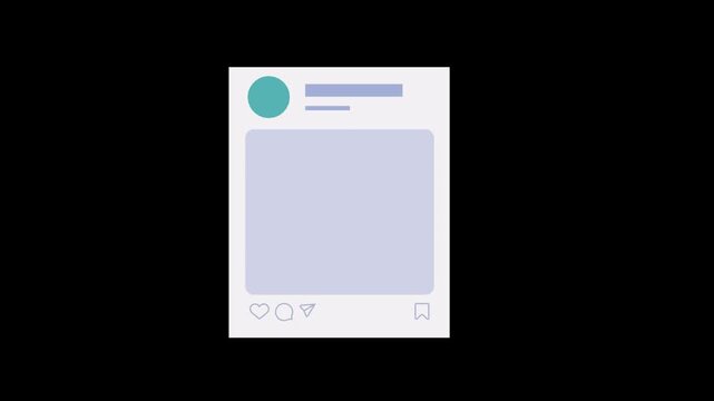 Minimalist digital app screen showing a placeholder for online content and interactions