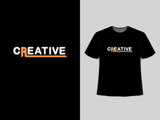 Creative Typography T-shirt Design © pinu