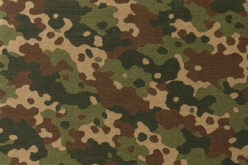 Fototapeta premium Camouflage pattern fabric displaying military texture and defense concept