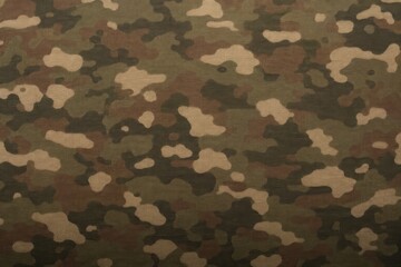 Fototapeta premium Camouflage pattern fabric displaying military texture background