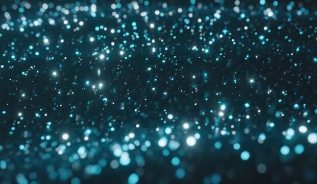 Individual luminous points continuously brighten and release tiny rings of information particles before fading back into darkness, neighboring points respond with delayed pulses, producing a sophistic
