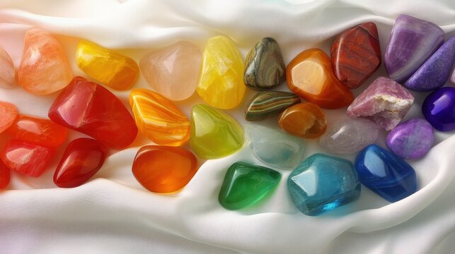 Fadzm2 Gemstones Rainbow Colors Polished Smooth Artful Gigapixel
