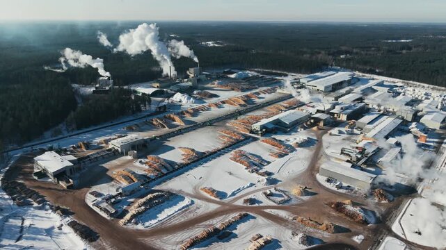 Steam rises above Latvian industry, symbolizing economy protected by deterrence