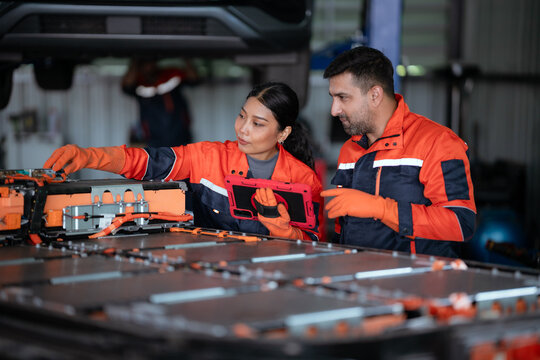 An automotive engineer working on electric vehicle propulsion