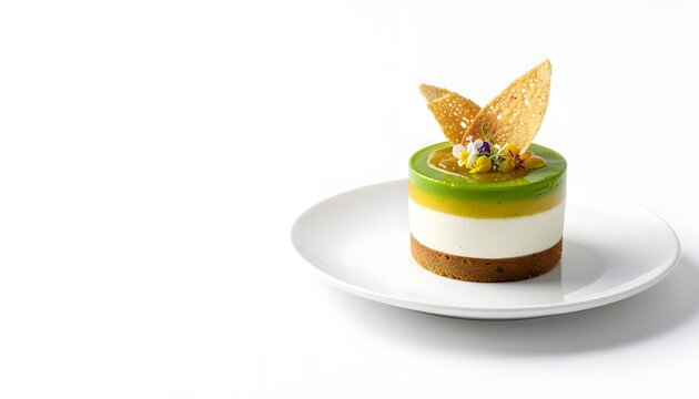 Naranjilla gourmet ricotta parfait premium commercial food photography