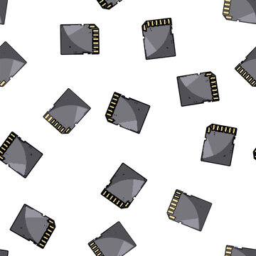 pattern terabyte sd card cartoon. read write, transfer secure, digital flash terabyte sd card sign vector