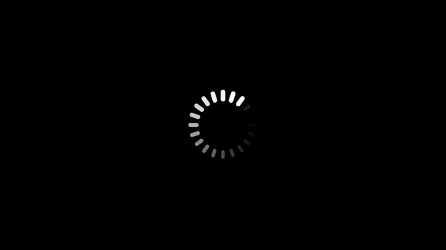 Circular loading indicator icon animating in continuous loop spinner progress buffer waiting technology spinner progress buffer waiting technology