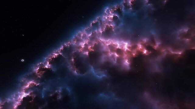 A breathtaking cosmic vista unfolds in this mesmerizing celestial panorama, showcasing swirling nebulae, vibrant colors, and the grandeur of the universe in two stunning frames.