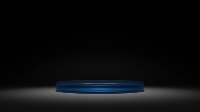 3d rendering animation of modern display stand for product and brand presentation