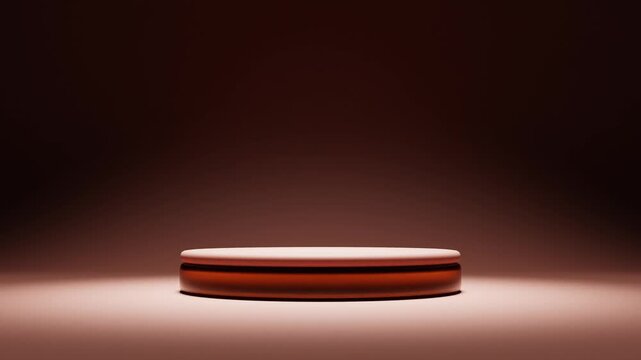 3d rendering of smooth display stand animation for product and brand presentation