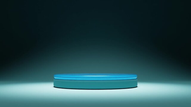 3d rendering of smooth modern display stand for product advertising