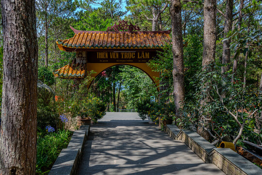 Entrance gate of Truc Lam Monastery in Da Lat