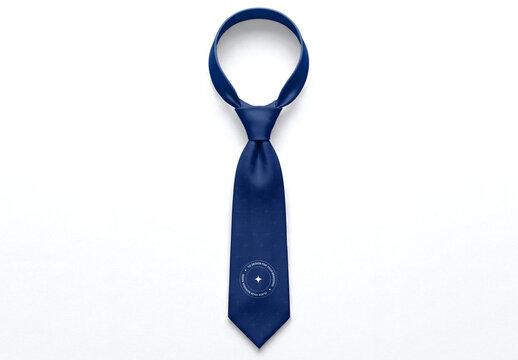 Blue Neck Tie Mockup