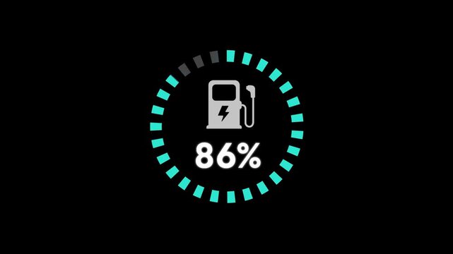 Conceptual Electric Car Charging Status Showing 99 Percent Power for Sustainable Transport