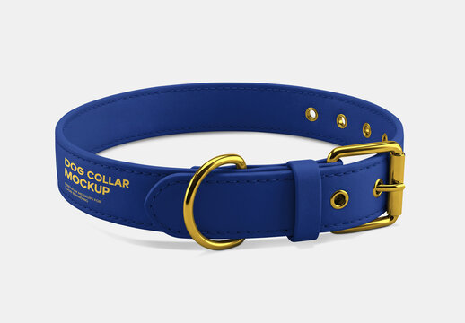 Blue Dog Collar Mockup