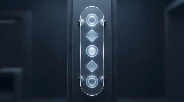 Liquid Glass Vertical Navigation Menu Bar UI Control Panel